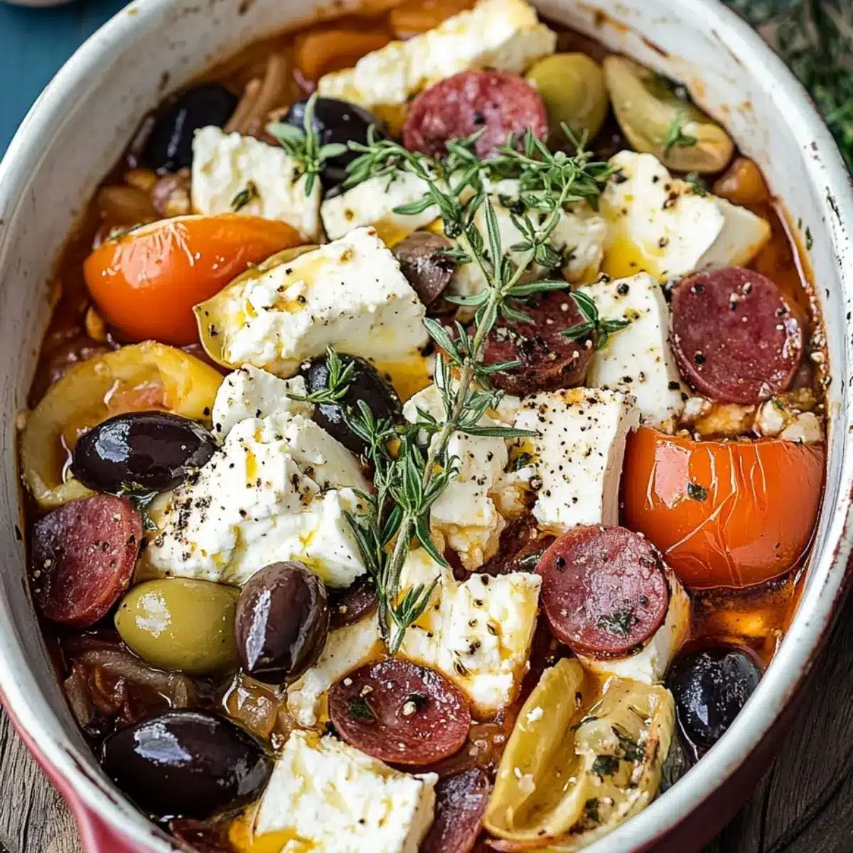 Griechischer Feta Auflauf mit Tomaten