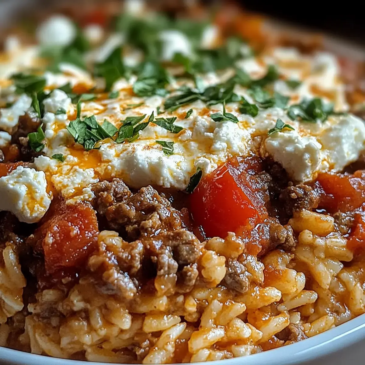 Griechischer Kritharaki Hackauflauf Feta