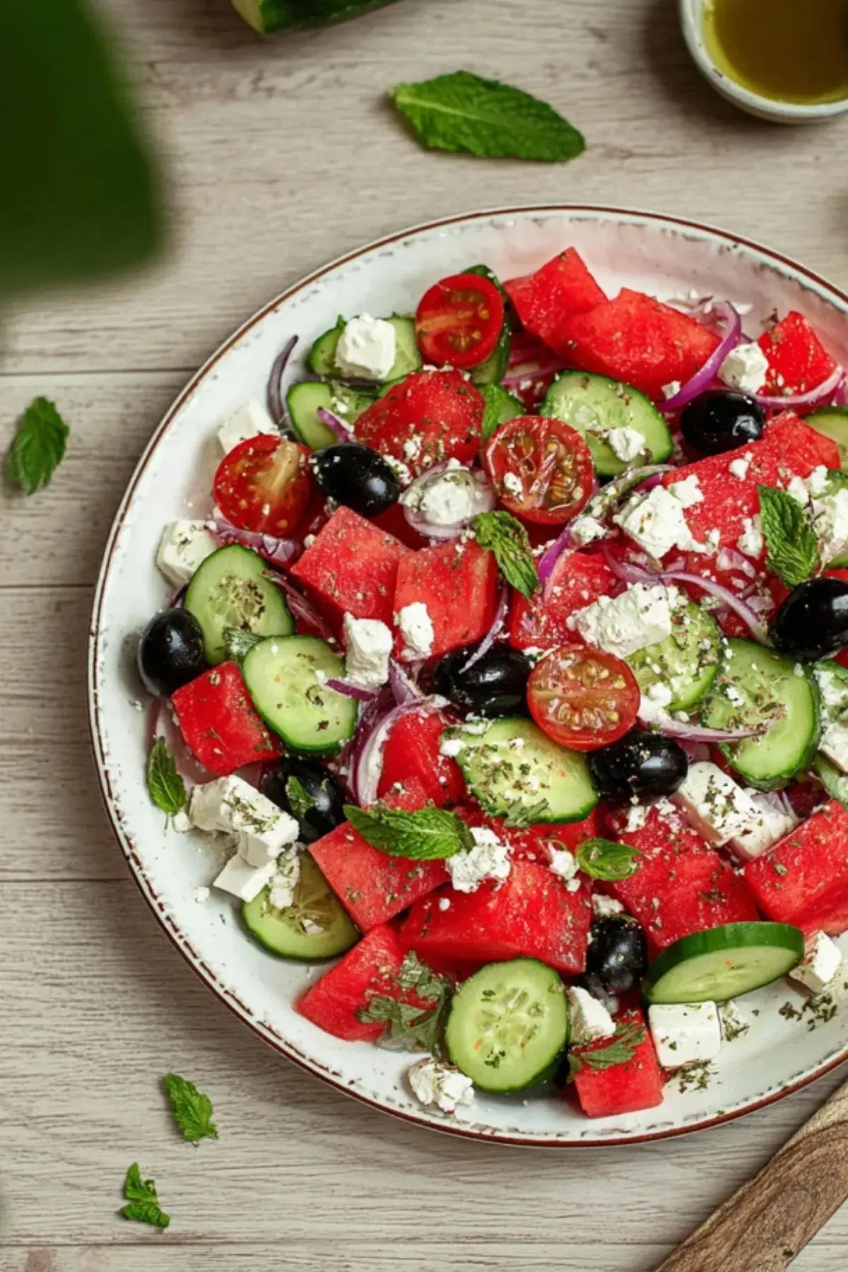 Griechischer Wassermelonen Salat