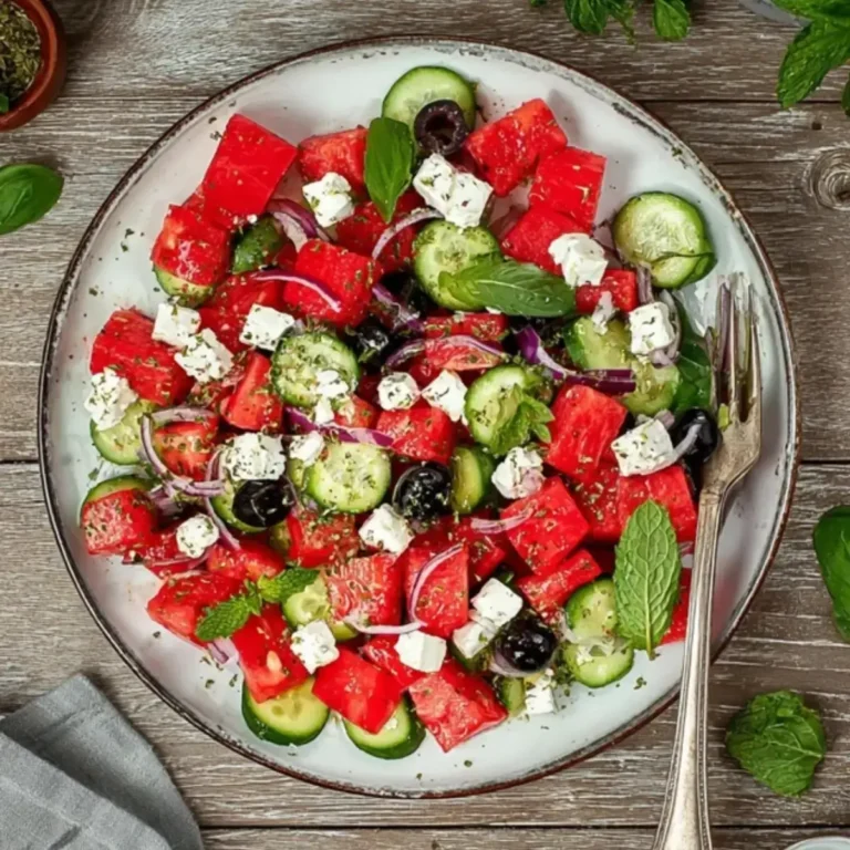 Griechischer Wassermelonen Salat