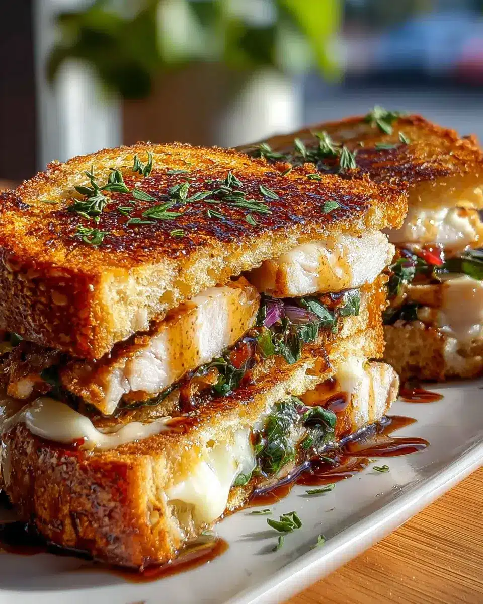 Grilled Balsamic Vinaigrette Sandwich Melt