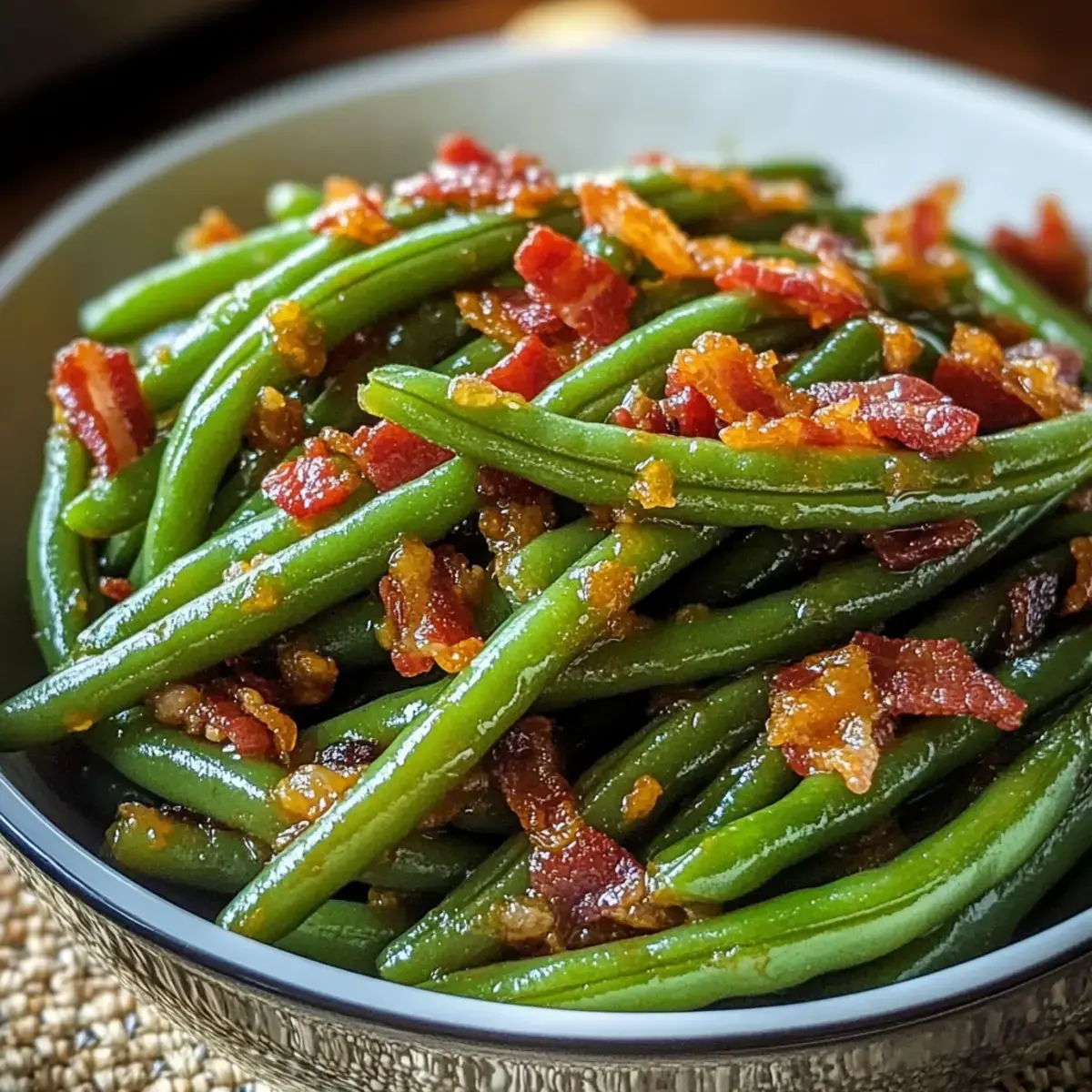 Grüne Bohnen knacken