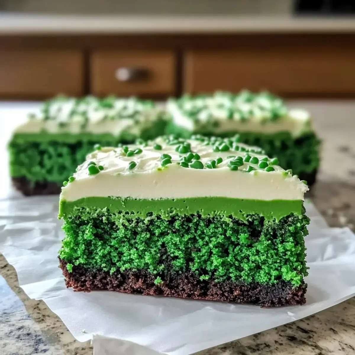 Grüne Samt Brownies