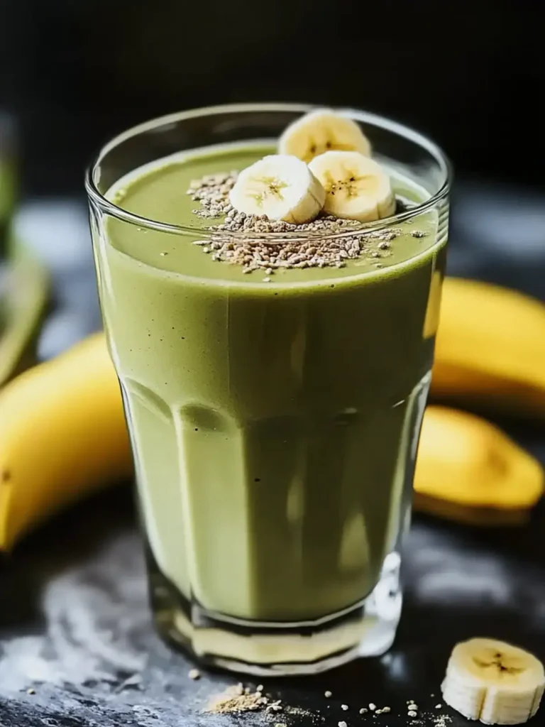 Grüner Matcha-Smoothie mit Banane