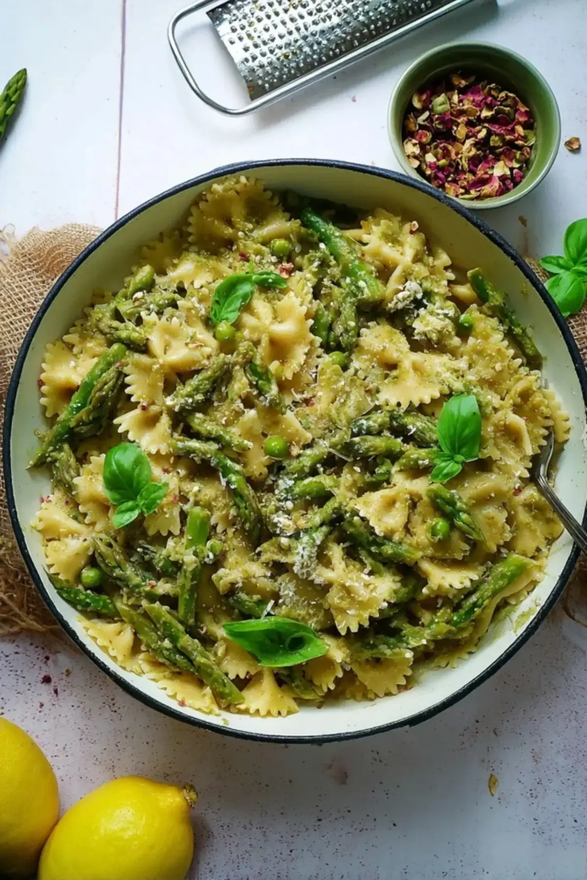 Grüner Spargel Zitronen Pasta