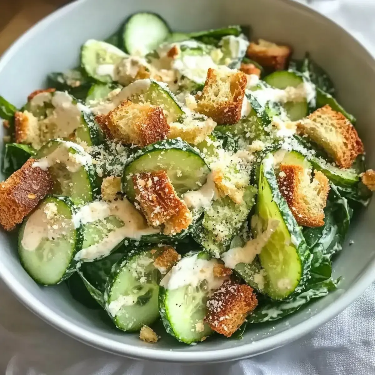 Gurken Caesar Salat