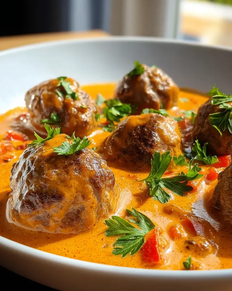 Hackbällchen in cremiger Paprikasauce – Einfach und lecker! – Tastelle