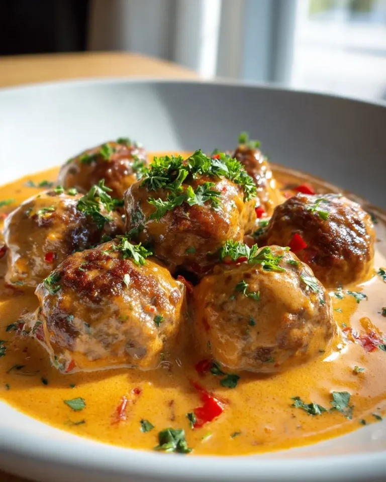 Hackbällchen in cremiger Paprikasoße: Ein Fest für Genießer! – Snackerra