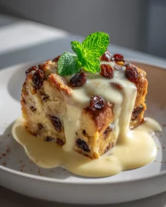 Himmlischer Haferbrot-Pudding mit Vanillecreme