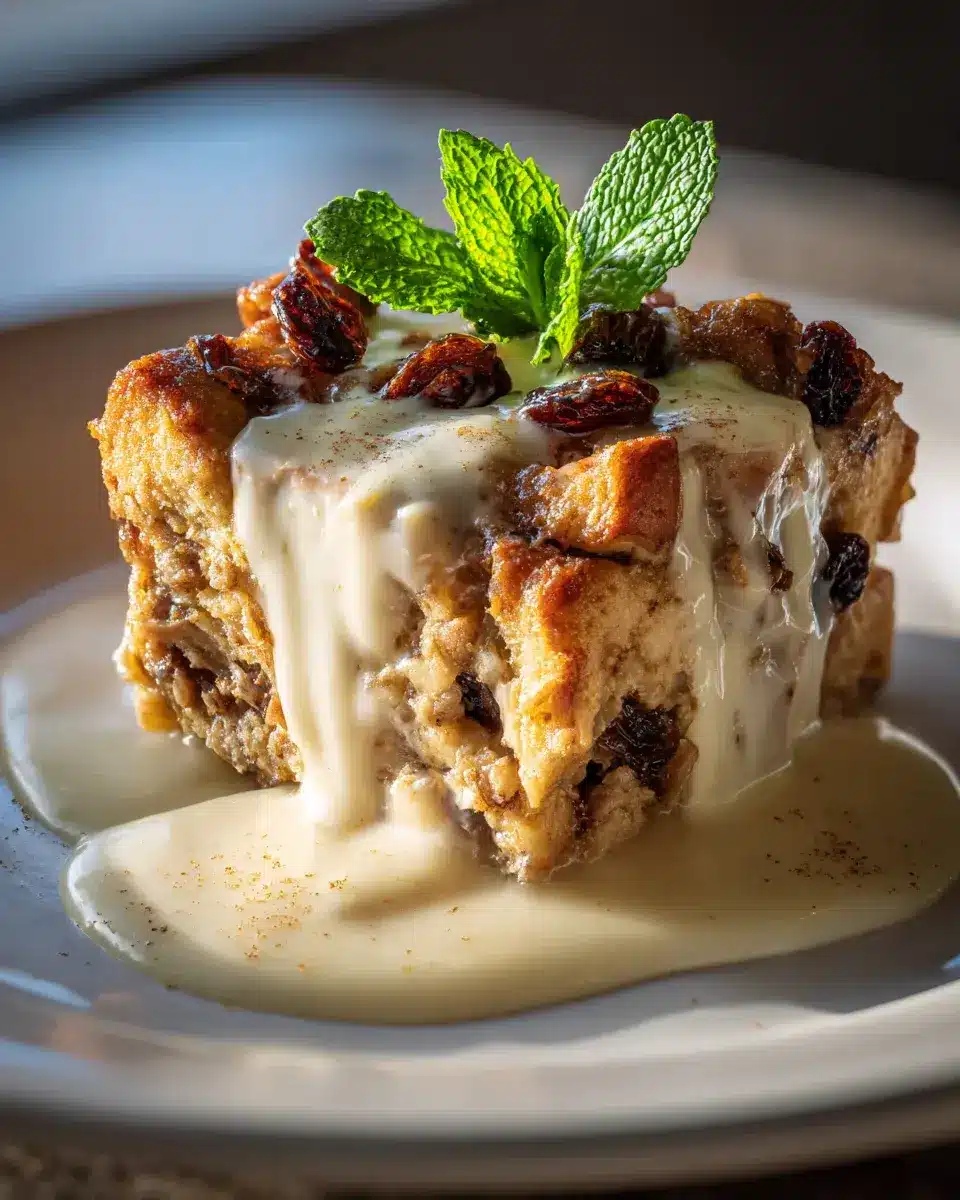 Haferbrot Pudding Vanillecreme