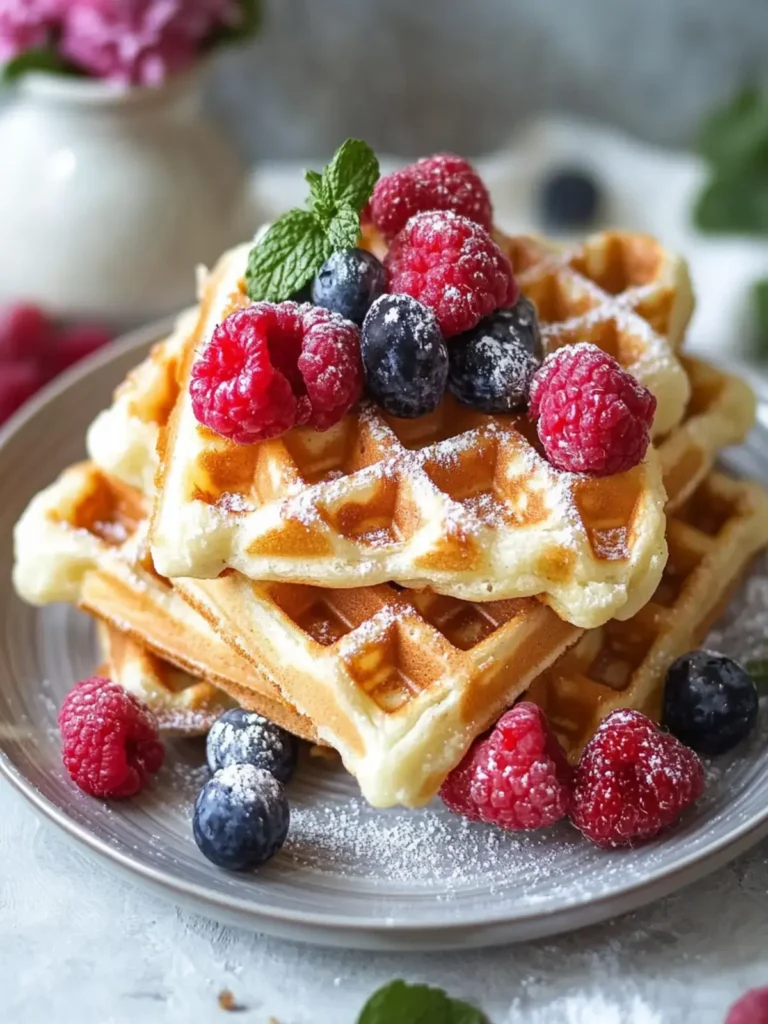 Haferflocken Hüttenkäse Waffeln