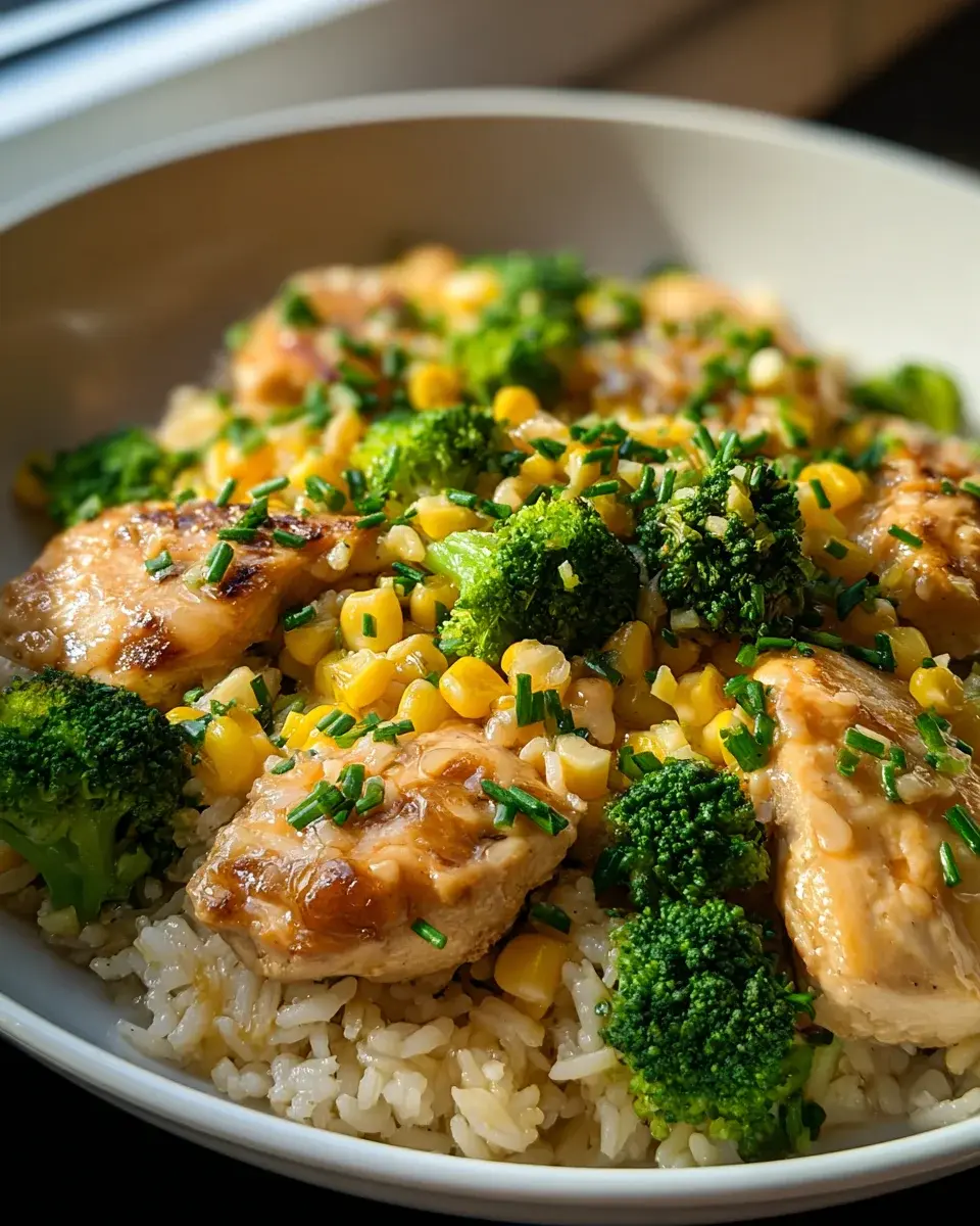 Hahnchen Reis Pfanne Mit Brokkoli Und Mais