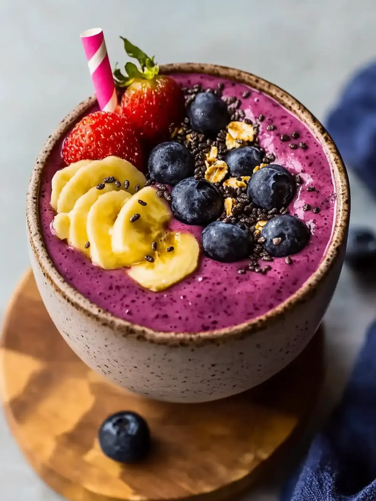 Hausgemachte Acai-Smoothie-Schüssel