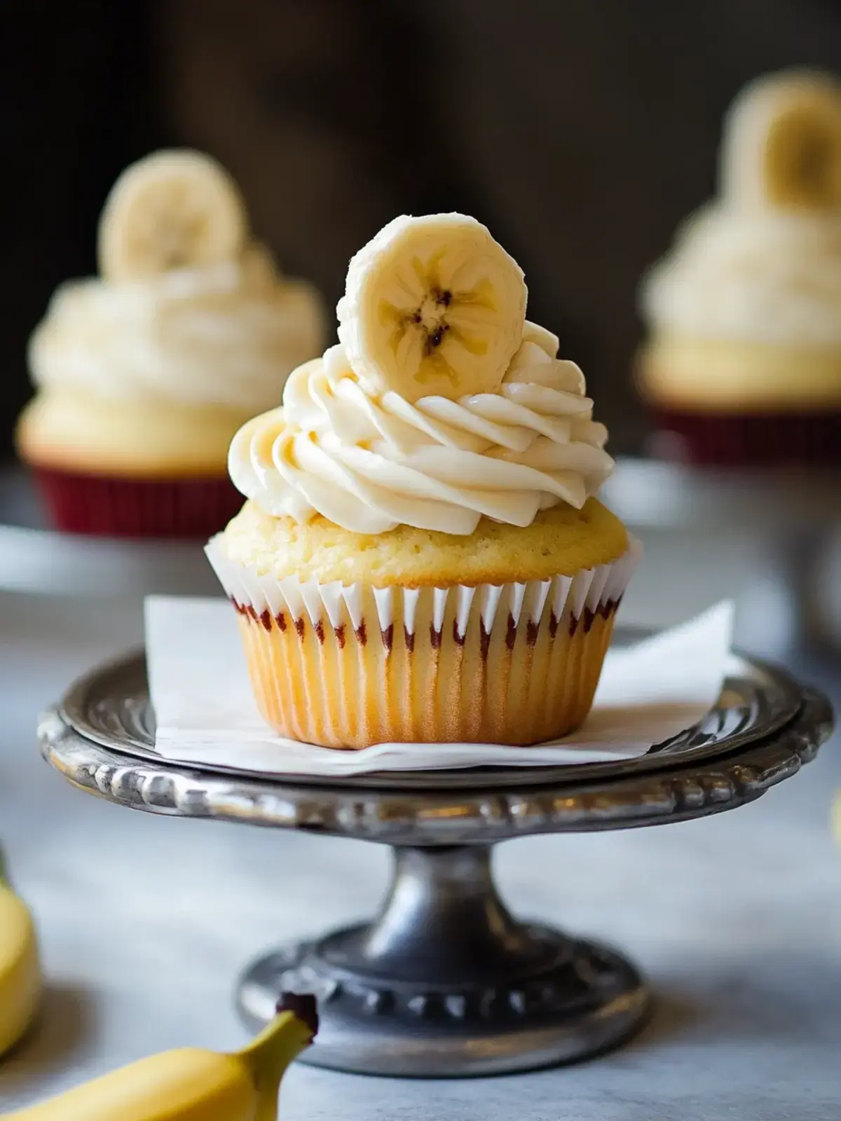 Hausgemachte Bananensplit-Cupcakes