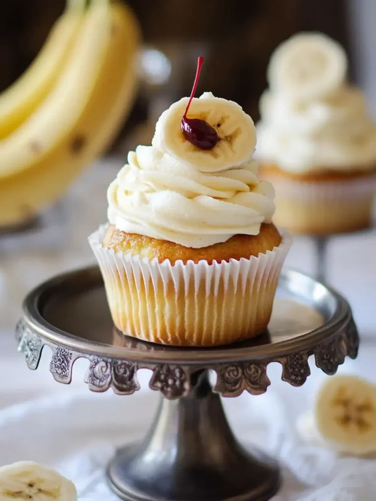 Hausgemachte Bananensplit-Cupcakes für unwiderstehliche Genussmomente