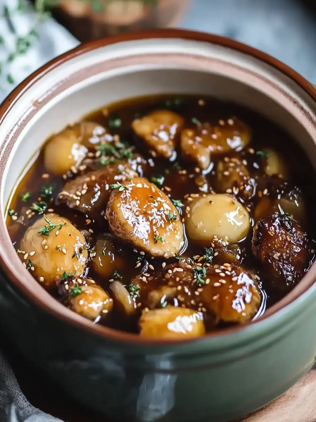 Hausgemachtes Slow Cooker Honig Knoblauch Hähnchen