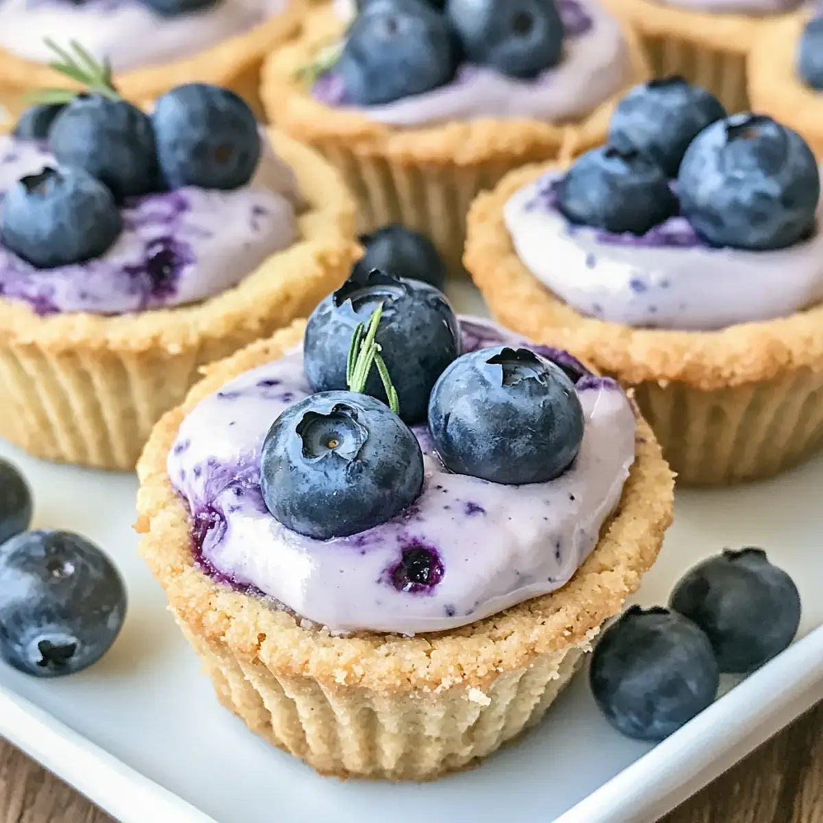 Heidelbeer-Käsekuchen-Keksschalen