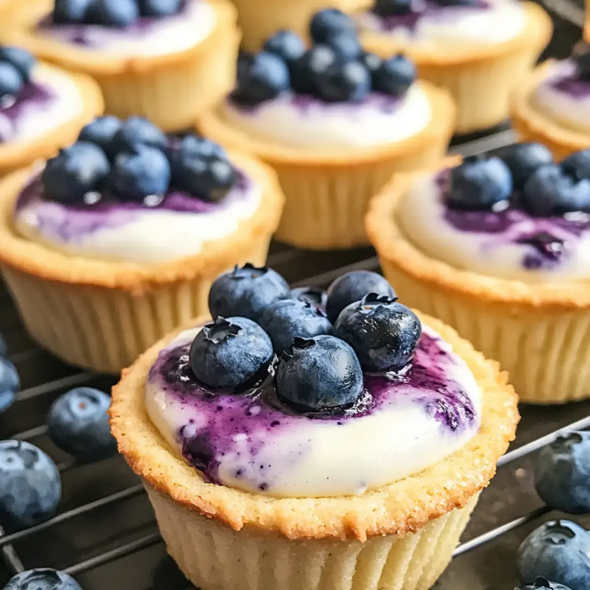Heidelbeer-Käsekuchen-Keksschalen