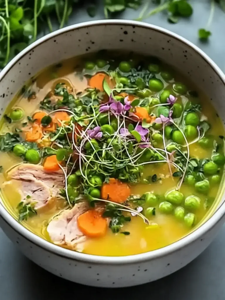 Herzhafte Frühlingshühnersuppe