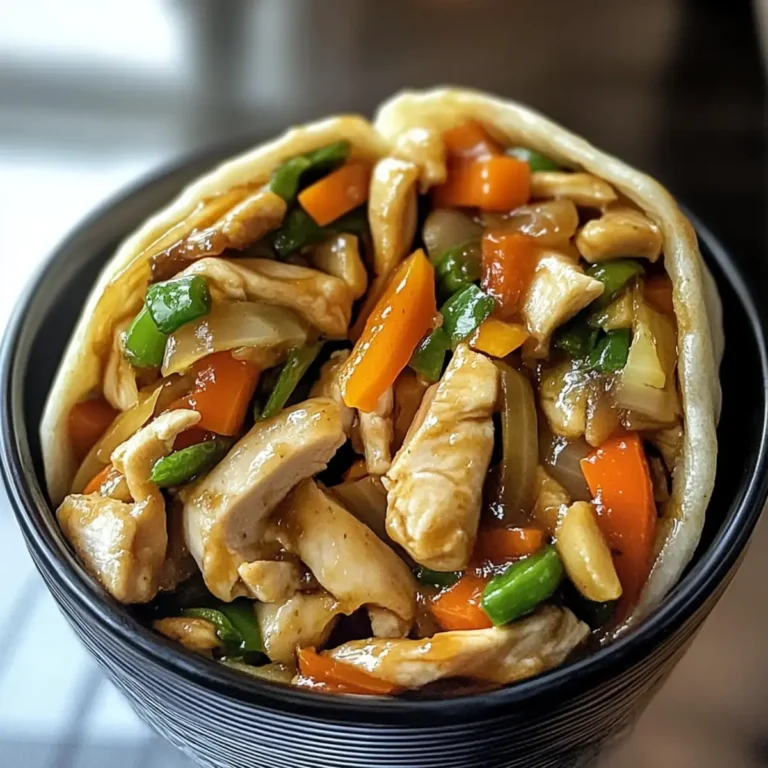Herzhafte Moo Shu Hähnchen Wraps