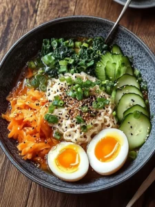 Herzhafter Knödel-Ramen-Bowl