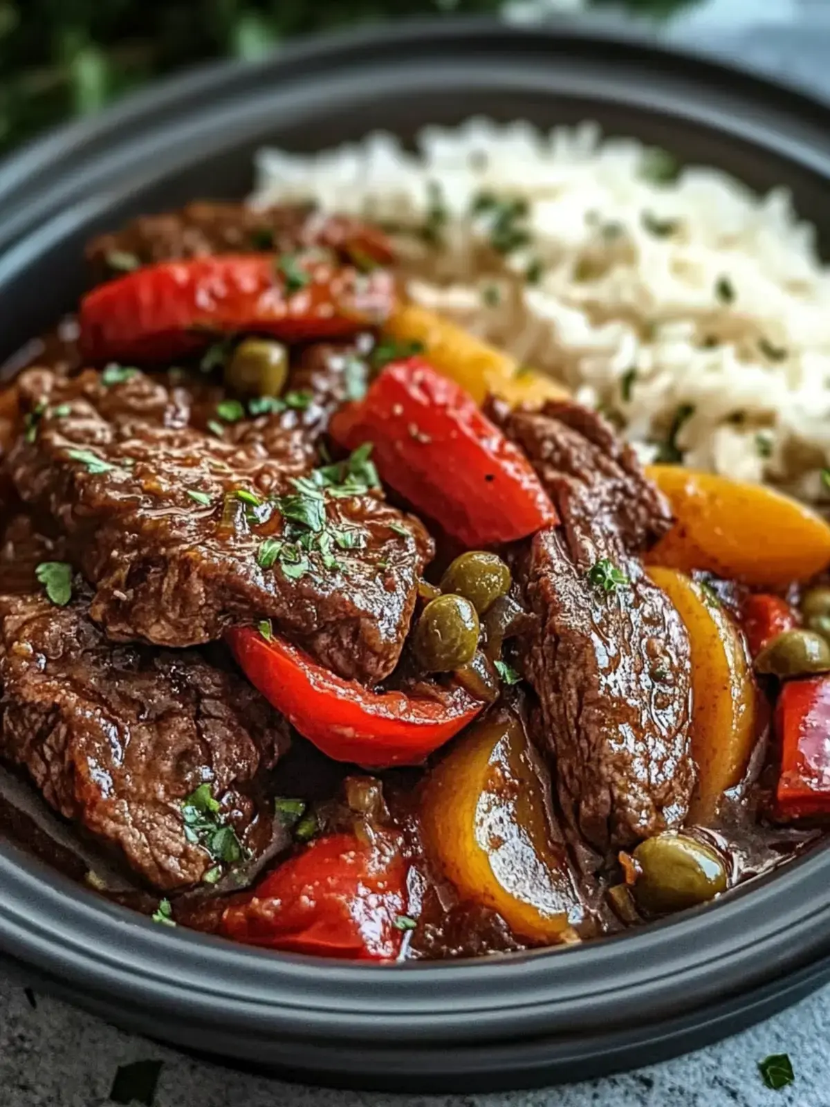 Herzhaftes Slow Cooker Pfeffersteak Rezept