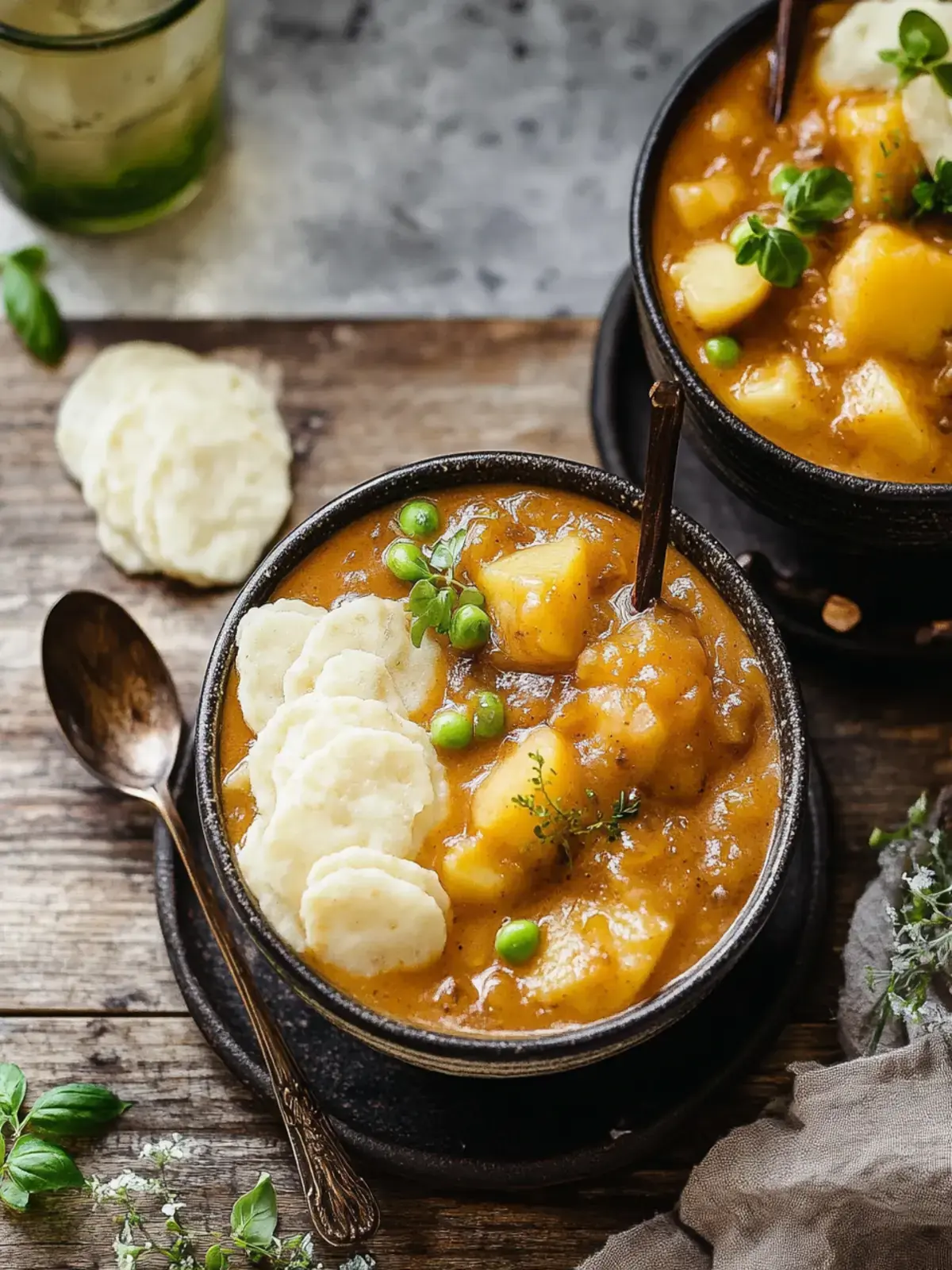 Herzhaftes veganes Süßkartoffel-Eintopf