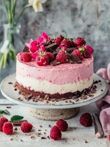 Himbeer-Creme-Torte im Stracciatella Yogurette Style