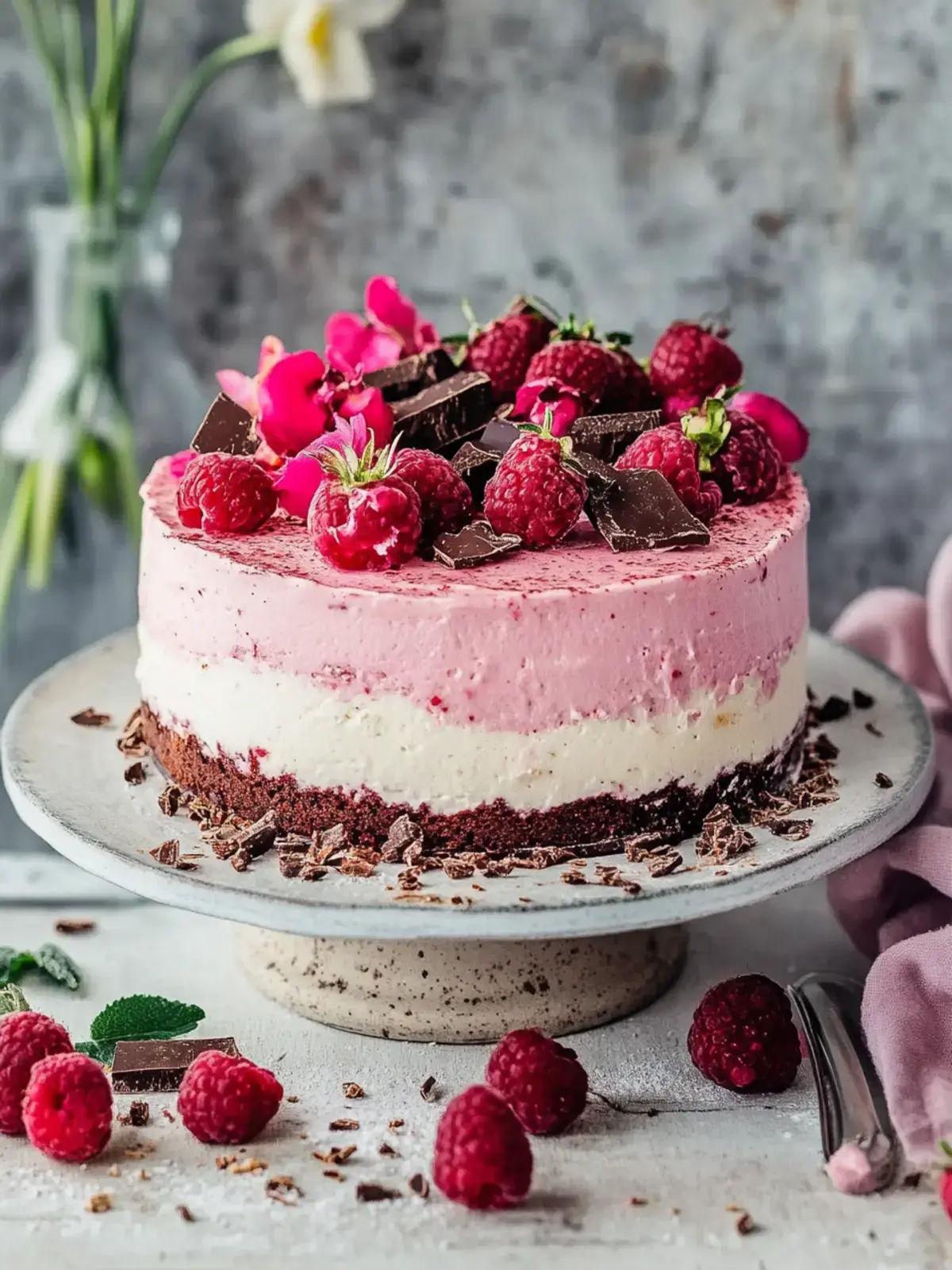 Himbeer-Creme-Torte mit Schoko