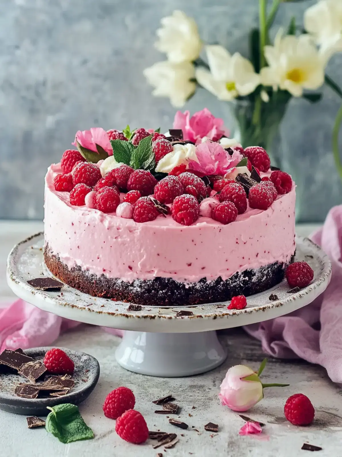 Himbeer-Creme-Torte mit Schoko