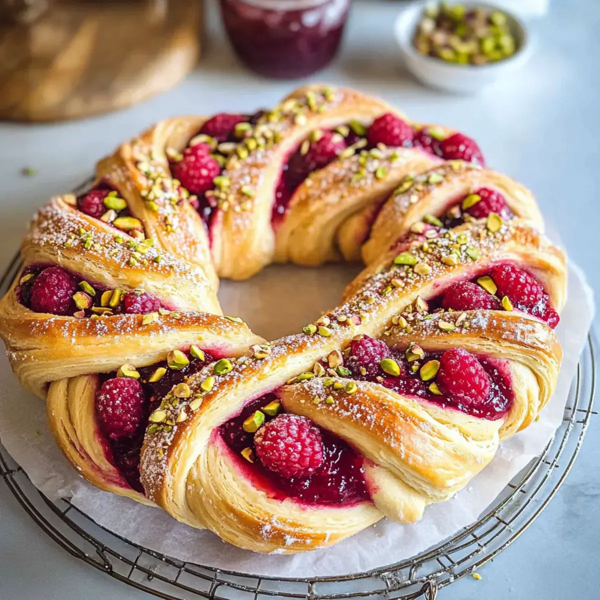 Himbeer und Pistazienkranz Rezept