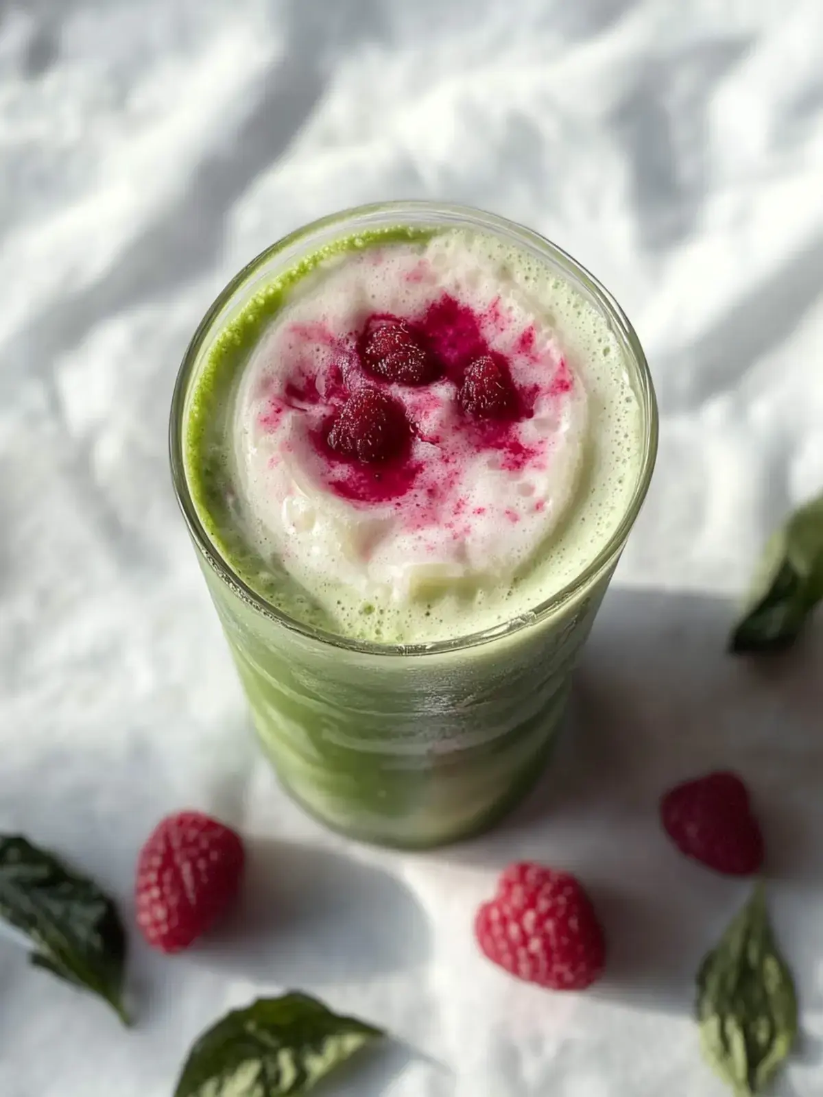 Himbeercreme Matcha Latte