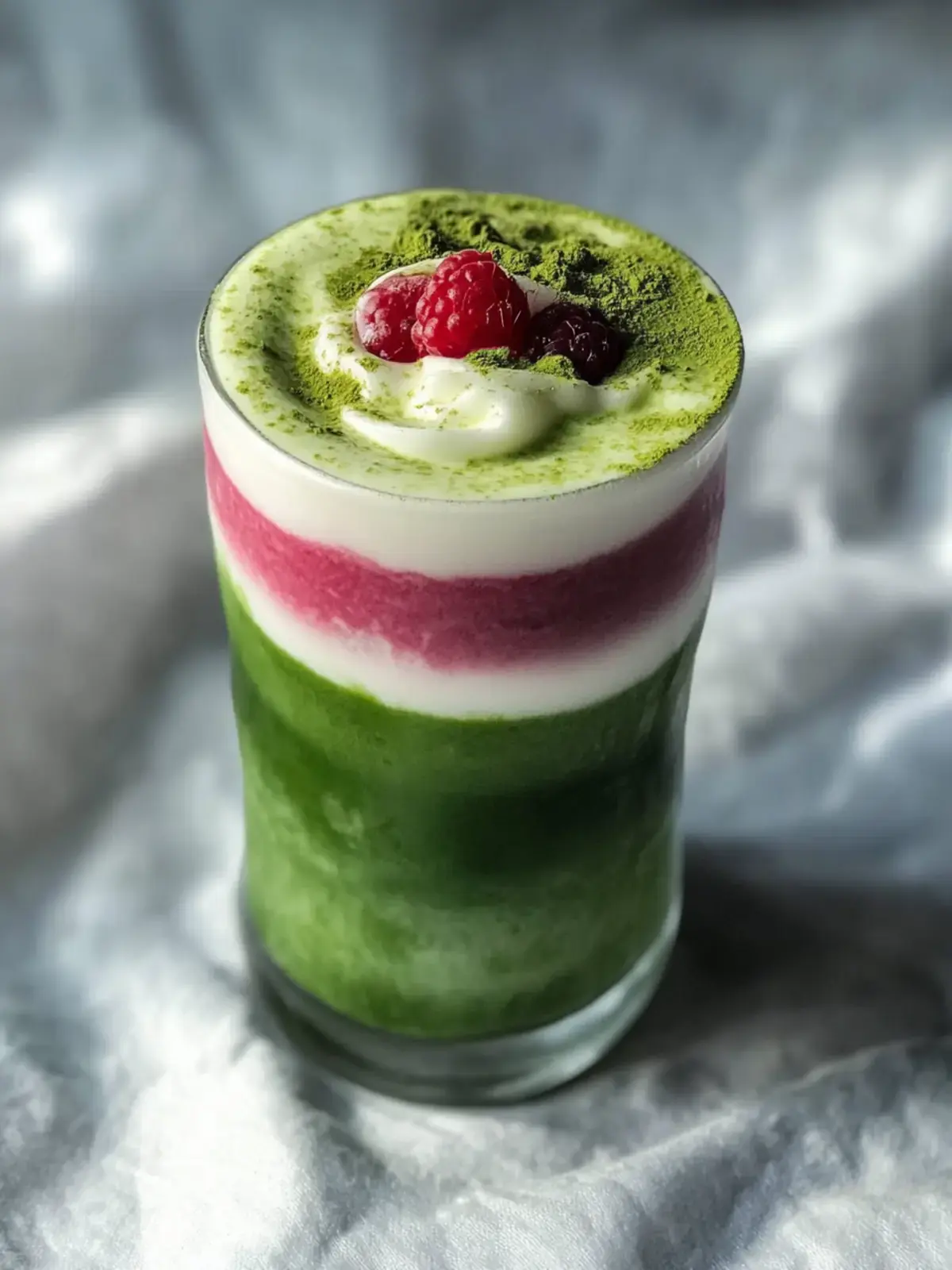 Himbeercreme Matcha Latte
