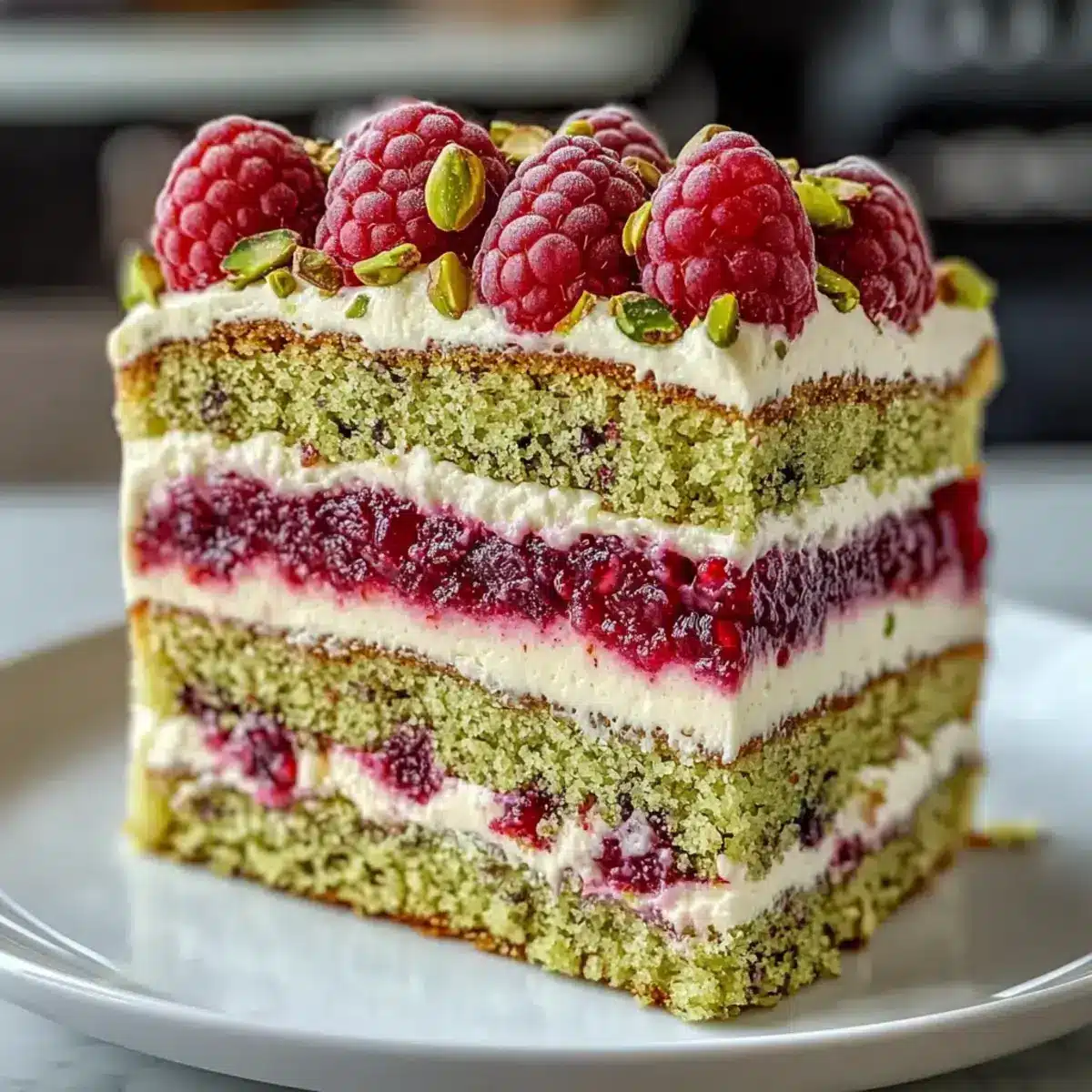 Himmlischer Pistazien-Preiselbeerkuchen