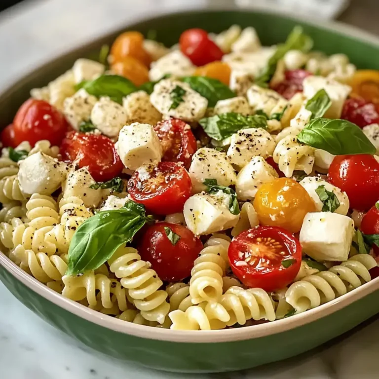 Hohe Protein Caprese Nudelsalat