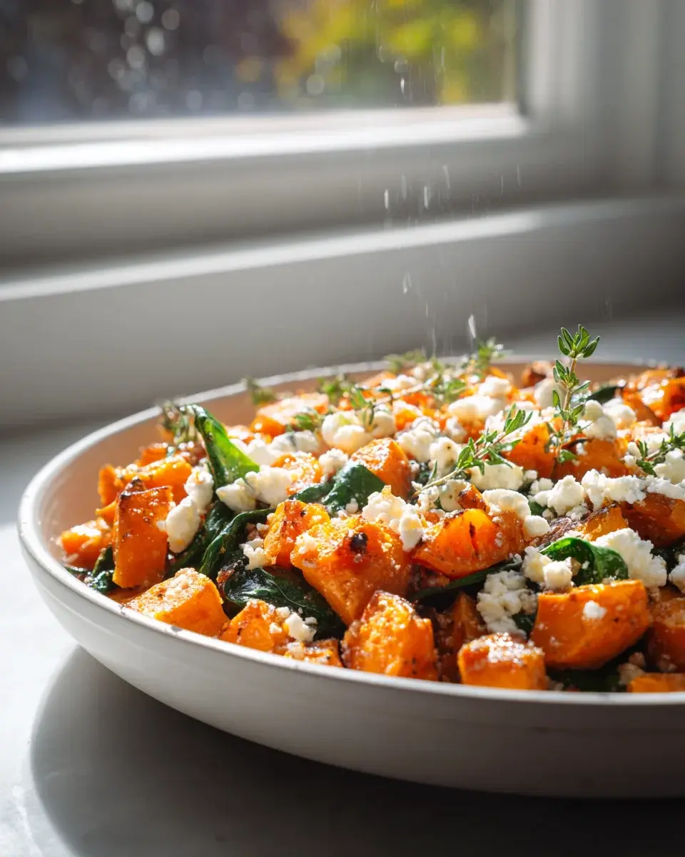 Honey Feta Sweet Potato Skillet Spinat