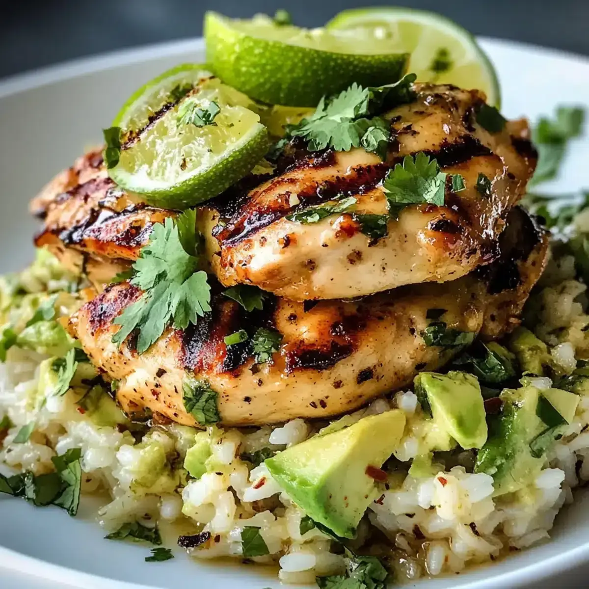 Honig Limetten Hyhnchen Avocado