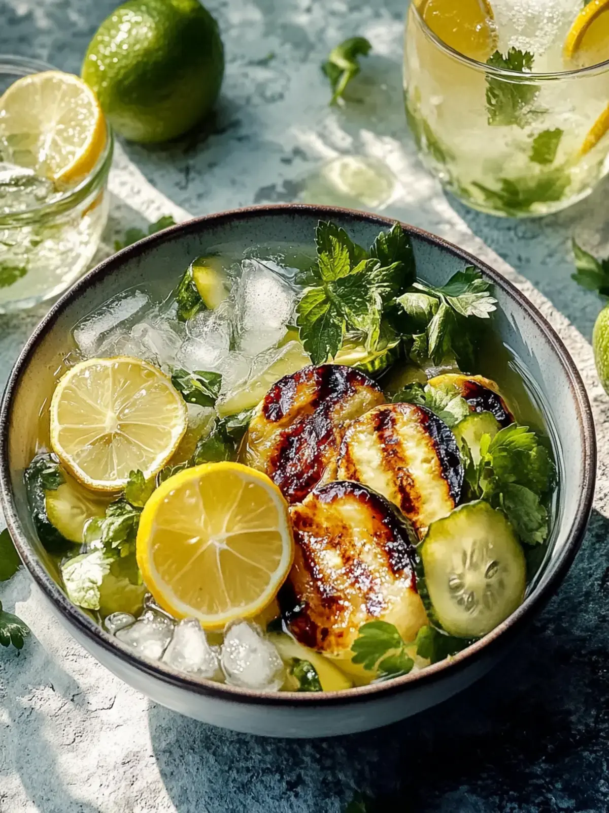 Honig Limetten Hyhnchen Reis Schalen