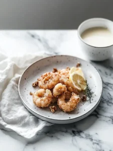 Honig-Walnuss-Garnelen mit cremiger Sauce