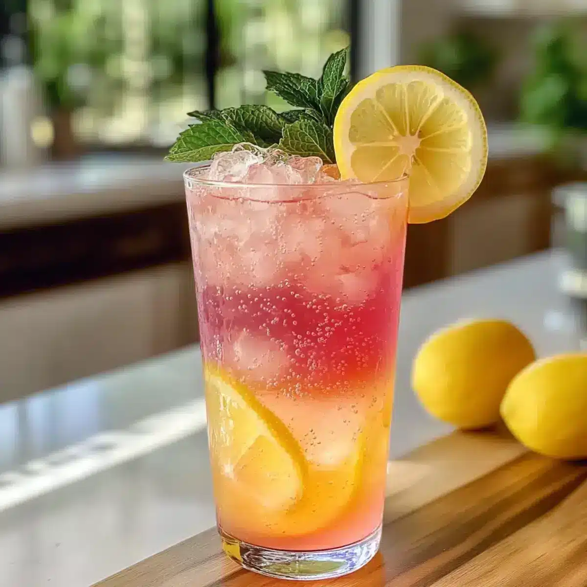 Honig Zitrone Rosa Limonade