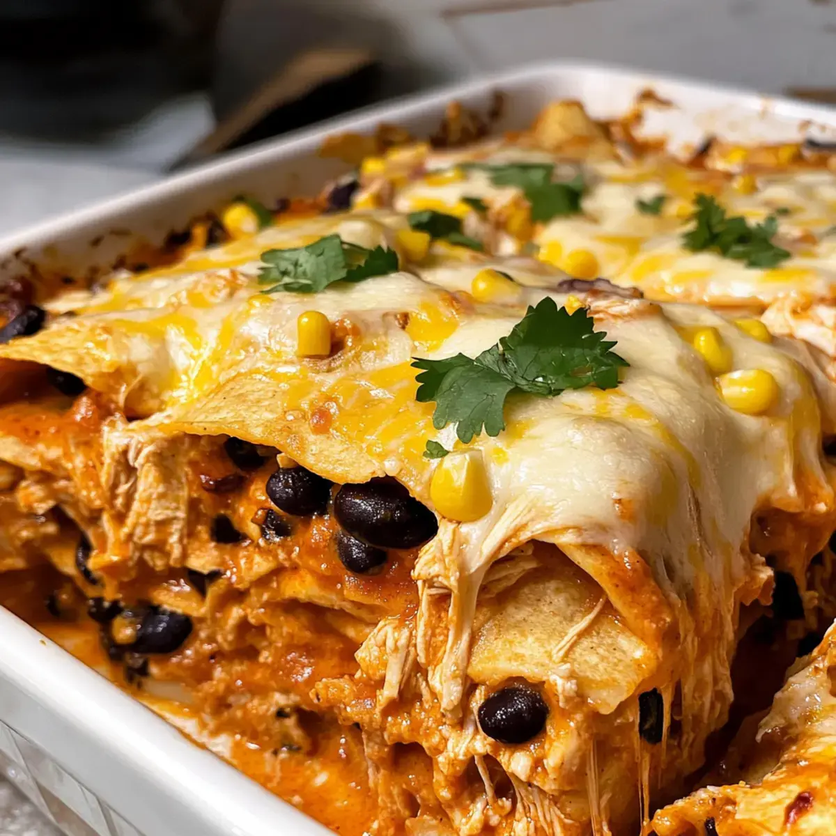 Hühnchen Enchilada Auflauf