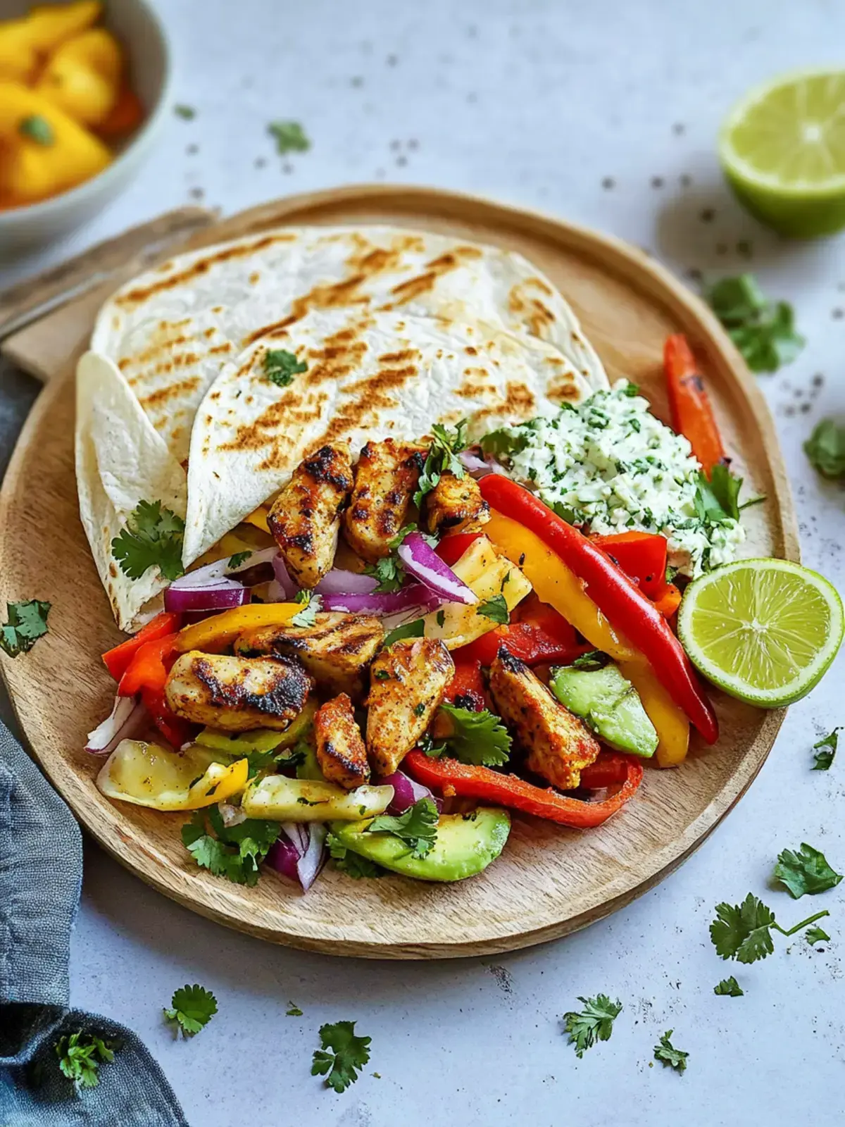 Hähnchen-Fajita-Schüssel