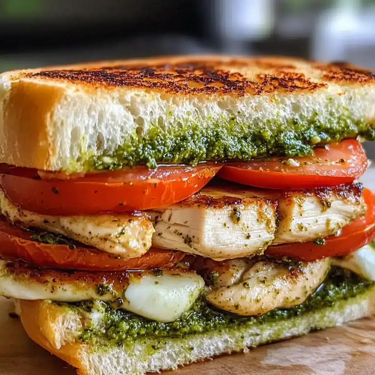 Hähnchen Pesto Sandwich