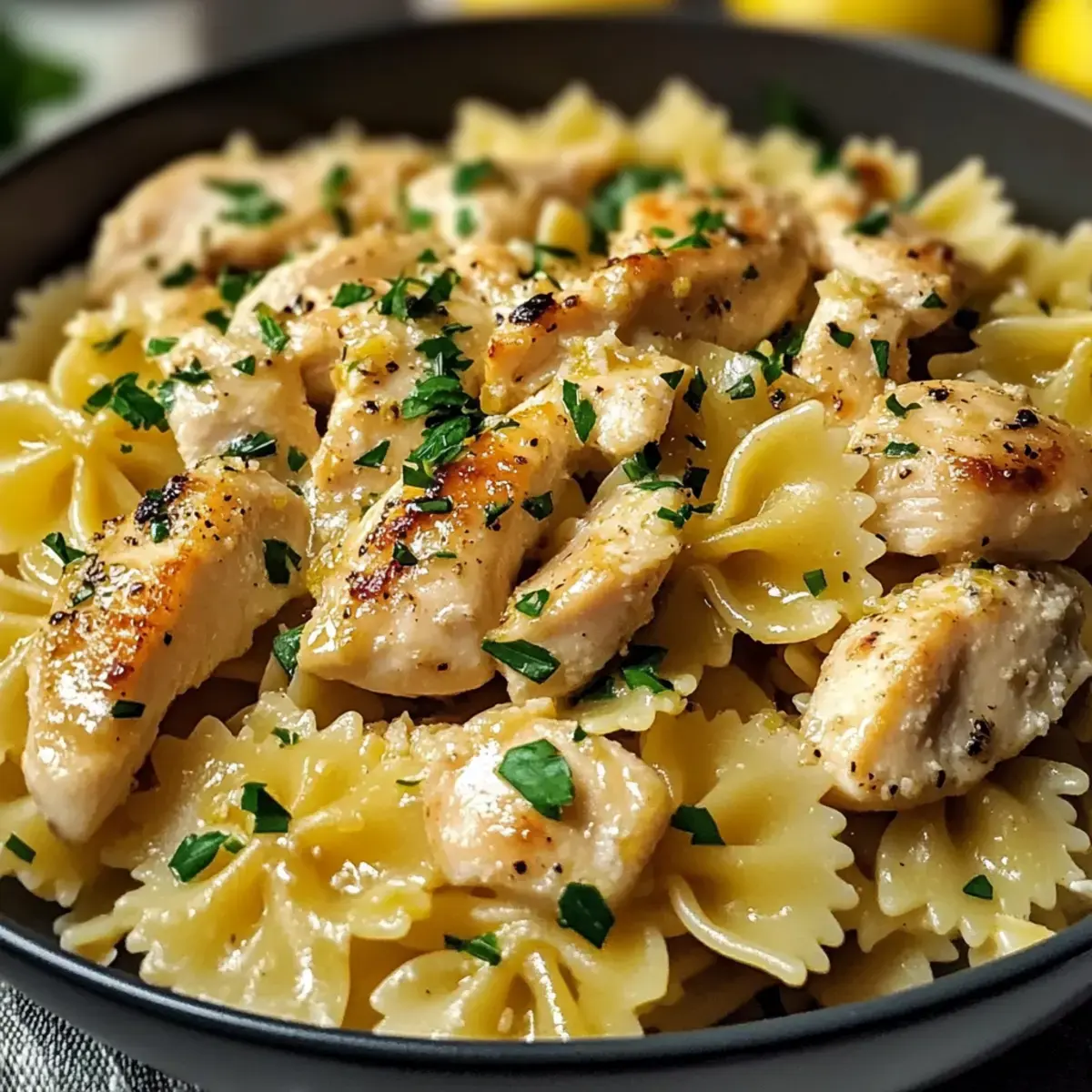 Hühnchen Piccata Pasta