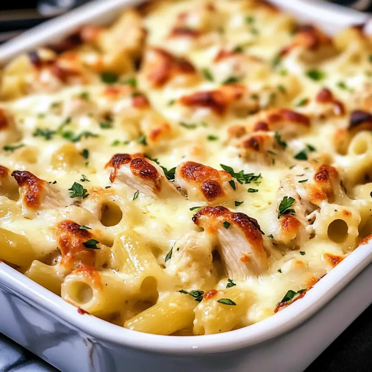 Hühnchen Ranch Nudeln Auflauf