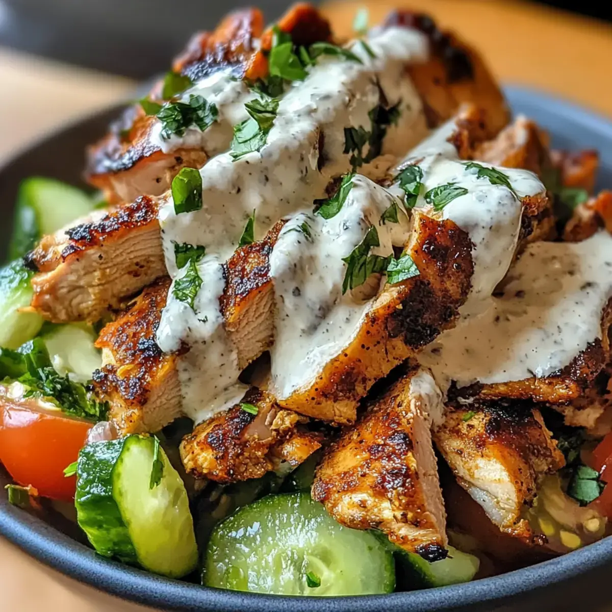 Hähnchen-Shawarma mit Knoblauchsauce