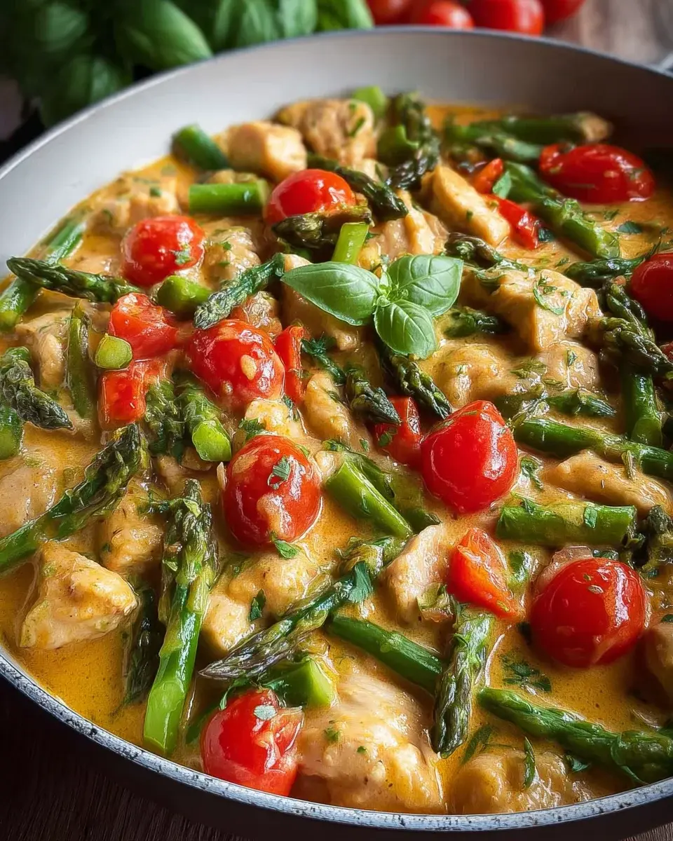 Hähnchen Spargel Pfanne