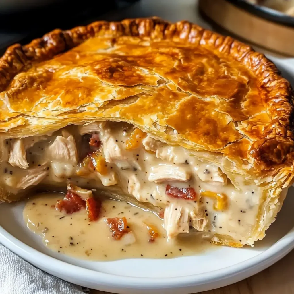 Hühnchen und Speck Pastete