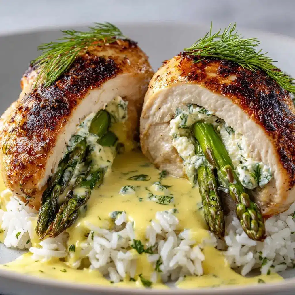 Hähnchenbrust gefüllt mit Spargel
