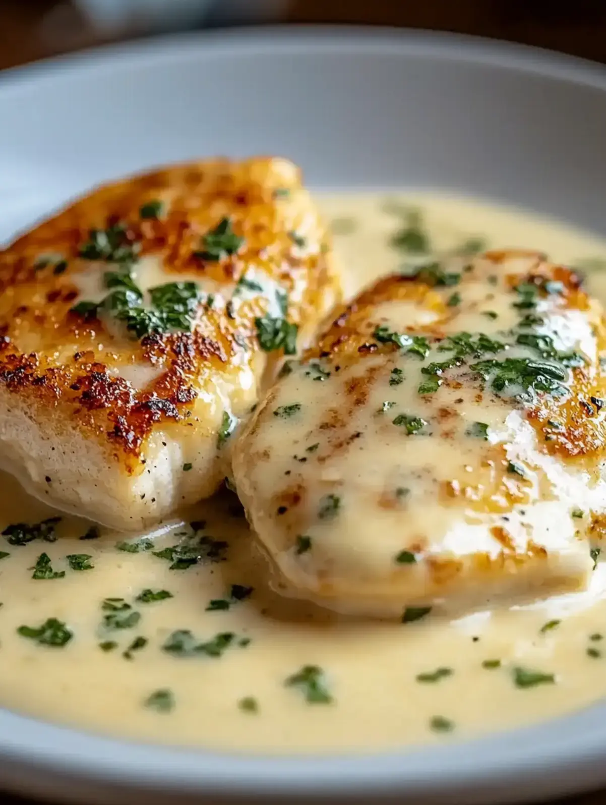 Hähnchenfilet In Frischkäse-parmesan-Soße